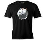 Yin Yan Cats Black Men's Tshirt