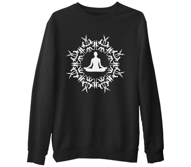 Yoga - Chakra Black Men's Thick Sweatshirt