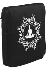 Yoga - Chakra Unisex Black Messenger Bag 
