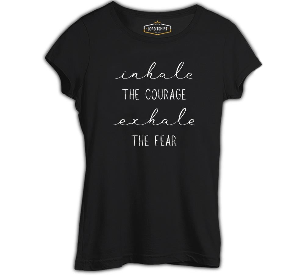 Yoga - Exhale the Fear Black Women's Tshirt
