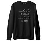 Yoga - Exhale the Fear Black Men's Thick Sweatshirt 