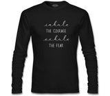 Yoga - Exhale the Fear Black Men's Sweatshirt