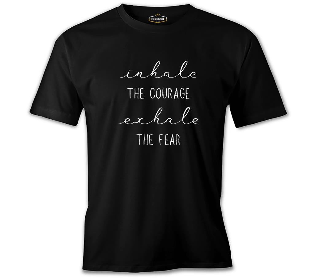 Yoga - Exhale the Fear Siyah Erkek Tshirt