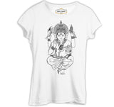 Yoga - Ganeşa Beyaz Kadın Tshirt