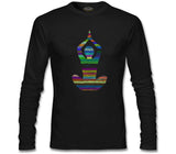 Yoga - Lines Siyah Erkek Sweatshirt