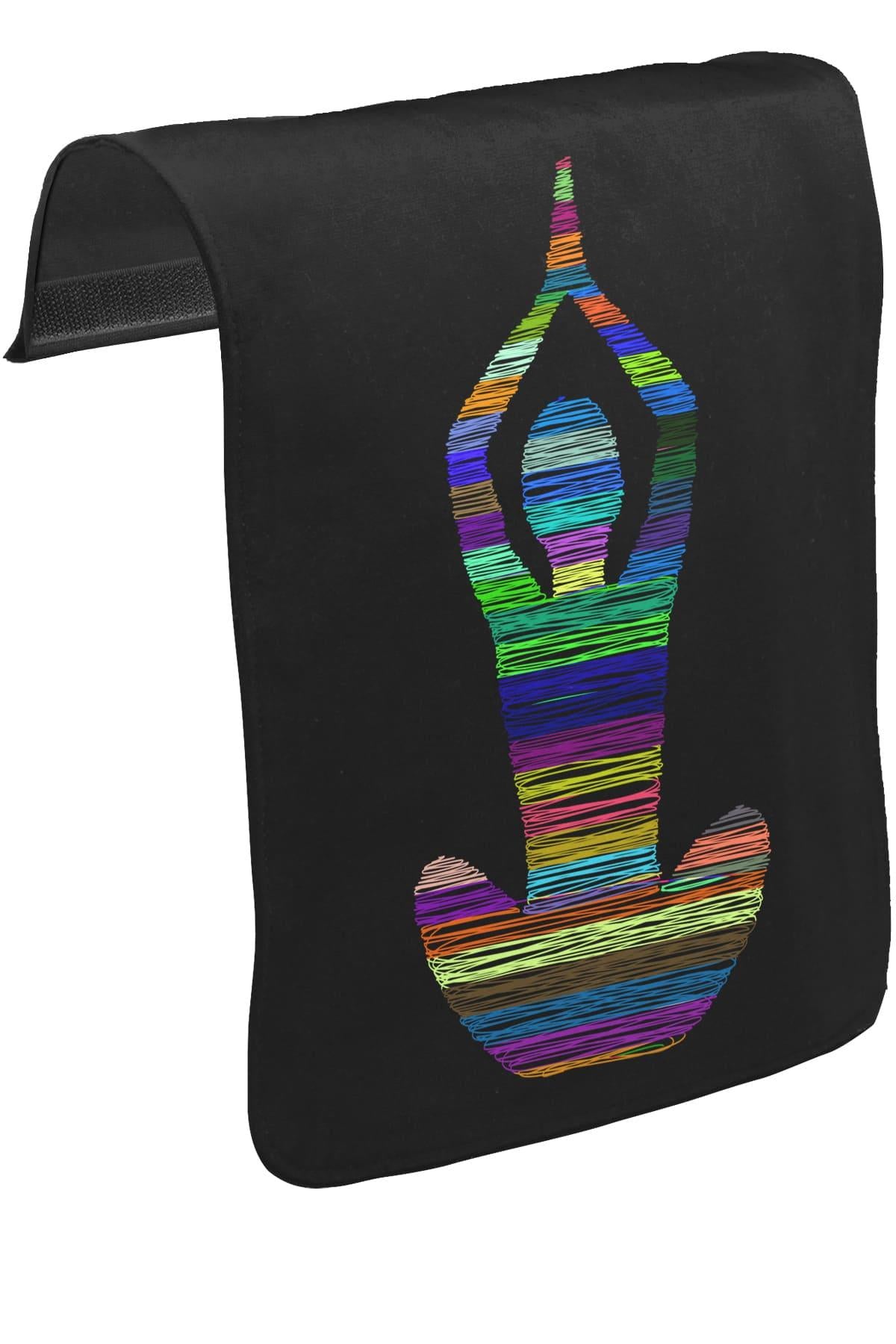 Yoga - Lines Unisex Siyah Tak-Çıkar Postacı Çanta Kapağı CK-1590