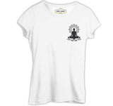 Yoga - Lotus Logo Beyaz Kadın Tshirt