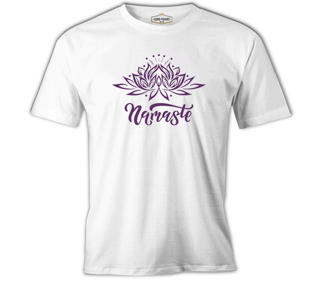 Yoga - Lotus Namaste White Men's Tshirt