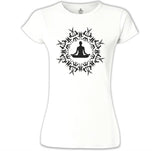 Yoga - Meditasyon Beyaz Kadın Tshirt