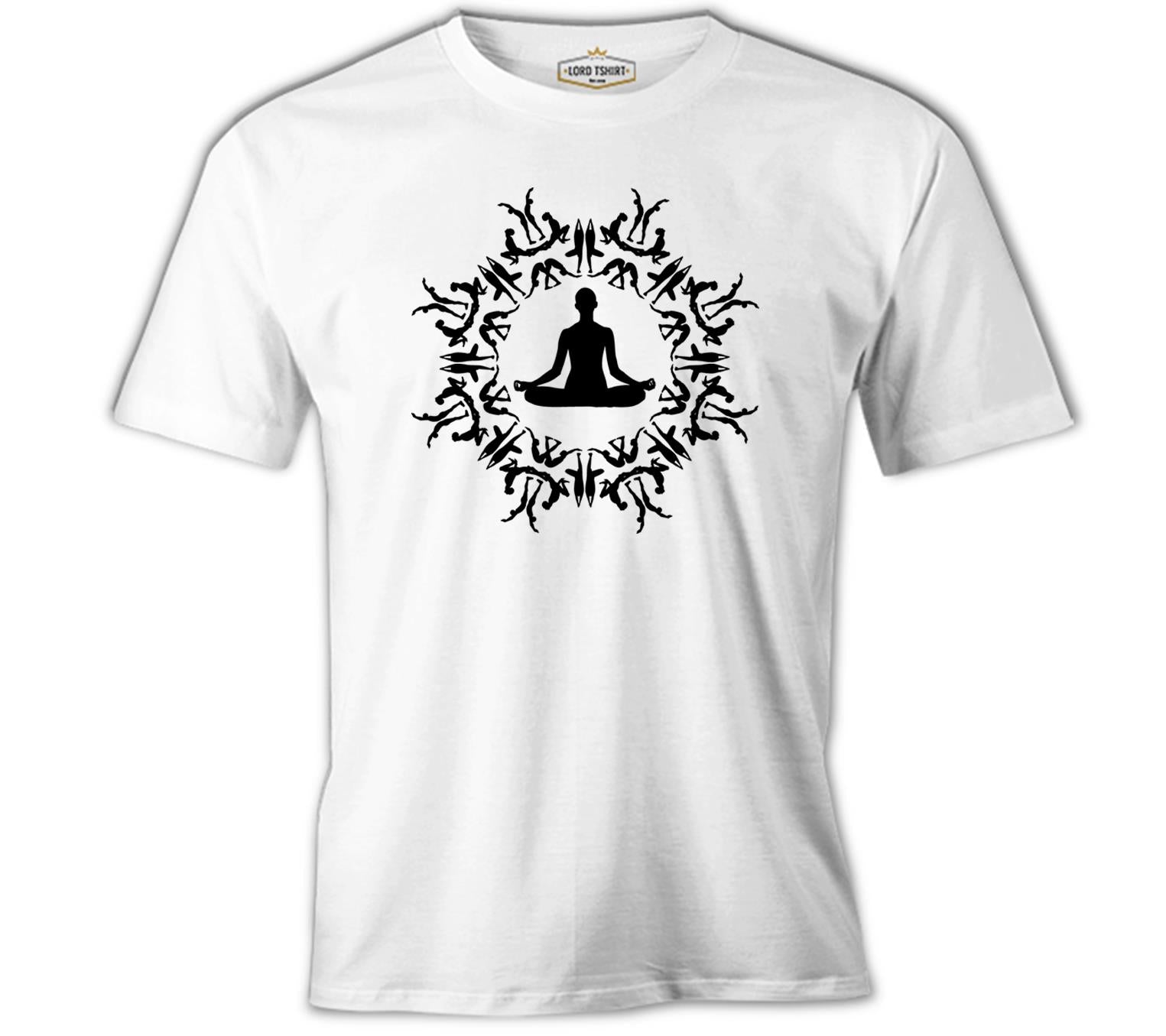 Yoga - Meditation White Men's Tshirt 