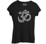 Yoga - Om Mandela Siyah Kadın Tshirt