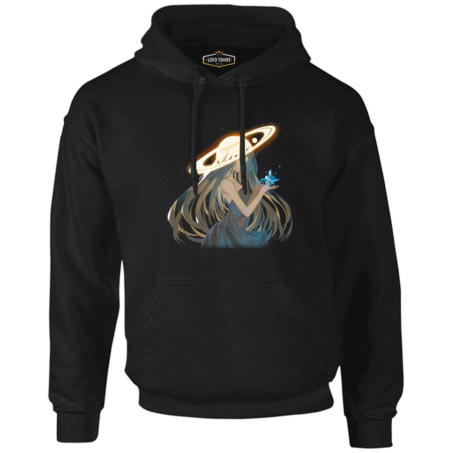 Orbit Diamond Black Men's Zipperless Hoodie