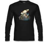 Yörünge Elmas Siyah Erkek Sweatshirt