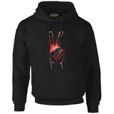 Victory Sign Black Men's Zipperless Hoodie