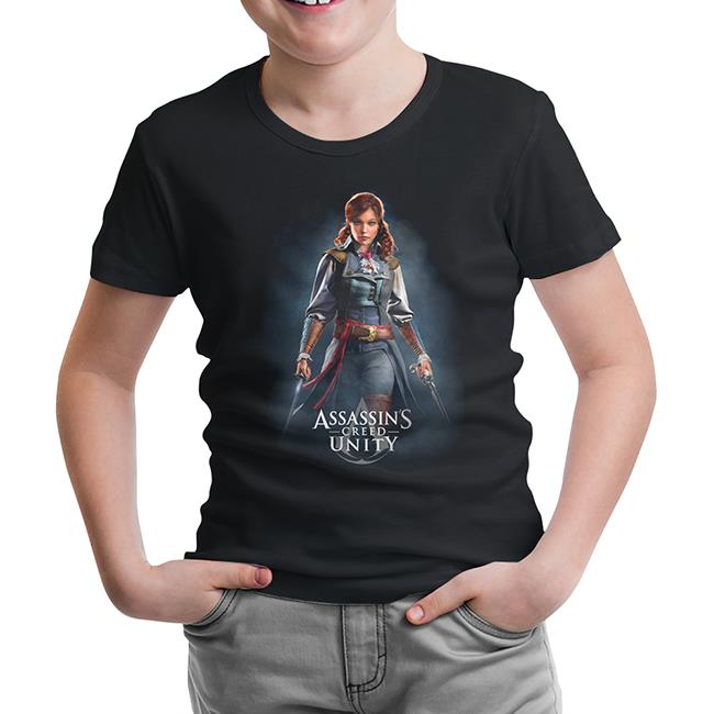 Assassin's Creed Unity - Elise Siyah Çocuk Tshirt - Lord Tshirt