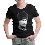 Atatürk - Portre Apolet Siyah Çocuk Tshirt - Lord Tshirt
