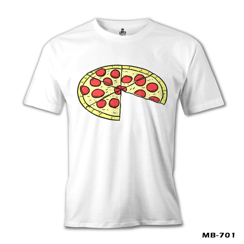 Baba - Pizza Beyaz Erkek Tshirt - Lord Tshirt