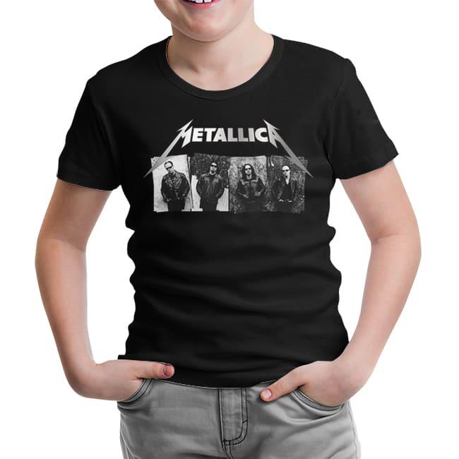Metallica - Band Members Wall Black Kids Tshirt
